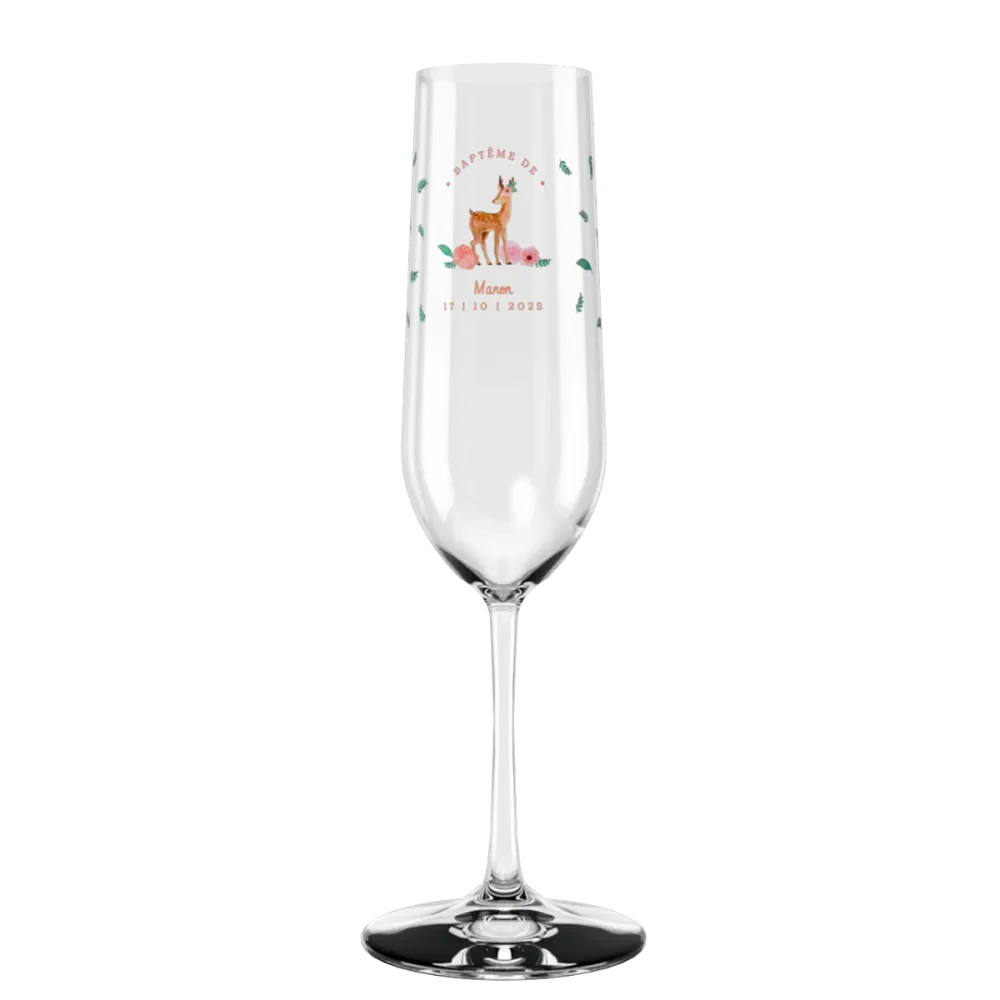 Flûte à champagne personnalisée en verre - Image 4